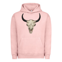 Pigment Salmon bull skull Urban Hoodie - BarkalooDesign