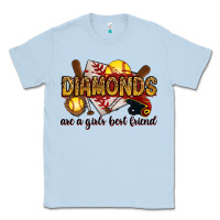Dusty Blue diamonds are a girls best friends Classic Tee - RanaPortraitStore