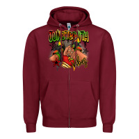 Burgundy Juneteenth vibes black girl sneakers Zipper Hoodie - RanaPortraitStore