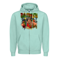 Seafoam Juneteenth vibes black girl sneakers Zipper Hoodie - RanaPortraitStore
