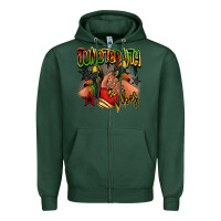 Sports Green Juneteenth vibes black girl sneakers Zipper Hoodie - RanaPortraitStore