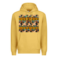 Antique Gold seamless poultry farm sunflowers chicken coop tumbler Premium Hoodie - Artiststas