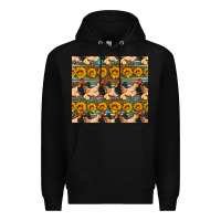 Black seamless poultry farm sunflowers chicken coop tumbler Premium Hoodie - Artiststas
