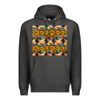 Charcoal Heather seamless poultry farm sunflowers chicken coop tumbler Premium Hoodie - Artiststas