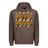 Coffee seamless poultry farm sunflowers chicken coop tumbler Premium Hoodie - Artiststas