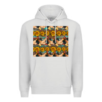 Dove Grey seamless poultry farm sunflowers chicken coop tumbler Premium Hoodie - Artiststas