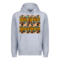 Heather Grey seamless poultry farm sunflowers chicken coop tumbler Premium Hoodie - Artiststas