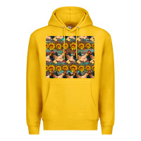 Lemon seamless poultry farm sunflowers chicken coop tumbler Premium Hoodie - Artiststas