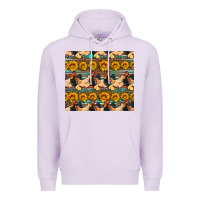 Lilac seamless poultry farm sunflowers chicken coop tumbler Premium Hoodie - Artiststas