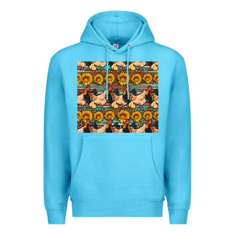 Seamless Poultry Farm Sunflowers Chicken Coop Tumbler Premium Hoodie by Artiststas | Teevron
