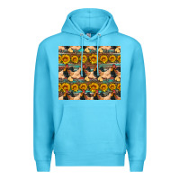 Ocean Blue seamless poultry farm sunflowers chicken coop tumbler Premium Hoodie - Artiststas