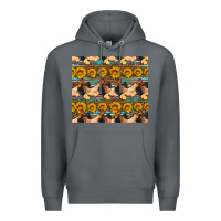 Rock seamless poultry farm sunflowers chicken coop tumbler Premium Hoodie - Artiststas