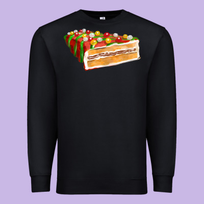 Red Christmas Cake Fa Element 1 Premium Sweatshirt Designed By Fadigitalartstudio