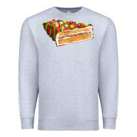 Heather Grey red christmas cake fa element 1 Premium Sweatshirt - FaDigitalArtStudio