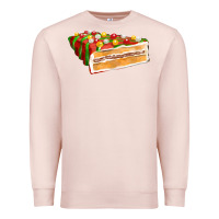 Pale Pink red christmas cake fa element 1 Premium Sweatshirt - FaDigitalArtStudio