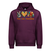 Mauve Wine peace love thanksgiving Urban Hoodie - BarkalooDesign