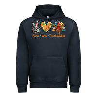 Navy peace love thanksgiving Urban Hoodie - BarkalooDesign