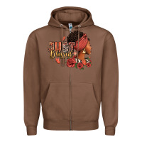 Chestnut Just blessed afro woman with roses Zipper Hoodie - RanaPortraitStore