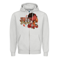 Dove Grey Just blessed afro woman with roses Zipper Hoodie - RanaPortraitStore