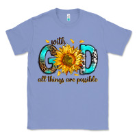 Colony Blue with god all things possible Classic Tee - RanaPortraitStore