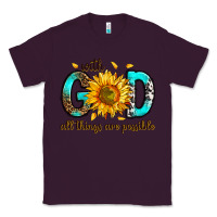 Plum with god all things possible Classic Tee - RanaPortraitStore
