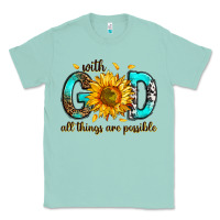 Seafoam with god all things possible Classic Tee - RanaPortraitStore
