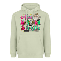 Matcha coffee mascara and hustle Heavyweight Hoodie - Zillion Design Studio