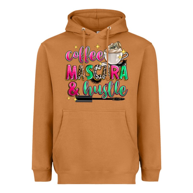 Coffee Mascara And Hustle Heavyweight Hoodie by Zillion Design Studio | Teevron