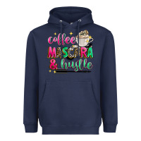 Navy coffee mascara and hustle Heavyweight Hoodie - Zillion Design Studio