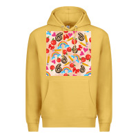Antique Gold back to school seamless pattern 6 (3600x3600) Premium Hoodie - AdoDesignShop