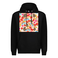 Black back to school seamless pattern 6 (3600x3600) Premium Hoodie - AdoDesignShop