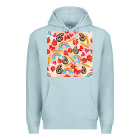 Blue Mist back to school seamless pattern 6 (3600x3600) Premium Hoodie - AdoDesignShop