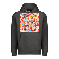 Charcoal Heather back to school seamless pattern 6 (3600x3600) Premium Hoodie - AdoDesignShop