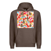 Coffee back to school seamless pattern 6 (3600x3600) Premium Hoodie - AdoDesignShop