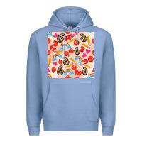 Colony Blue back to school seamless pattern 6 (3600x3600) Premium Hoodie - AdoDesignShop