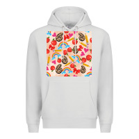 Dove Grey back to school seamless pattern 6 (3600x3600) Premium Hoodie - AdoDesignShop