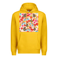 Lemon back to school seamless pattern 6 (3600x3600) Premium Hoodie - AdoDesignShop
