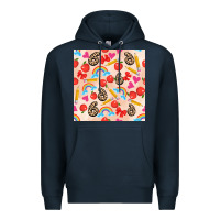 Navy back to school seamless pattern 6 (3600x3600) Premium Hoodie - AdoDesignShop