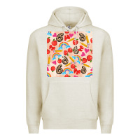 Oatmeal Heather back to school seamless pattern 6 (3600x3600) Premium Hoodie - AdoDesignShop