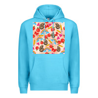 Ocean Blue back to school seamless pattern 6 (3600x3600) Premium Hoodie - AdoDesignShop