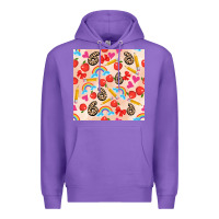 Purple back to school seamless pattern 6 (3600x3600) Premium Hoodie - AdoDesignShop
