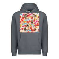 Rock back to school seamless pattern 6 (3600x3600) Premium Hoodie - AdoDesignShop