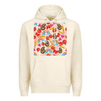 Tofu back to school seamless pattern 6 (3600x3600) Premium Hoodie - AdoDesignShop