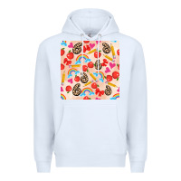 White back to school seamless pattern 6 (3600x3600) Premium Hoodie - AdoDesignShop