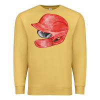 Antique Gold red baseball batting helmet fa element Premium Sweatshirt - FaDigitalArtStudio