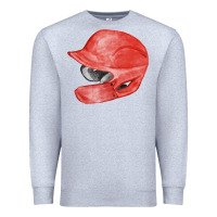 Heather Grey red baseball batting helmet fa element Premium Sweatshirt - FaDigitalArtStudio