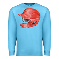 Ocean Blue red baseball batting helmet fa element Premium Sweatshirt - FaDigitalArtStudio