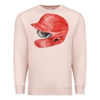 Pale Pink red baseball batting helmet fa element Premium Sweatshirt - FaDigitalArtStudio