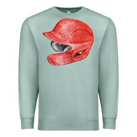 Seafoam red baseball batting helmet fa element Premium Sweatshirt - FaDigitalArtStudio