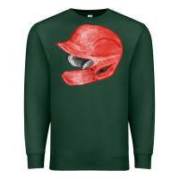 Sports Green red baseball batting helmet fa element Premium Sweatshirt - FaDigitalArtStudio